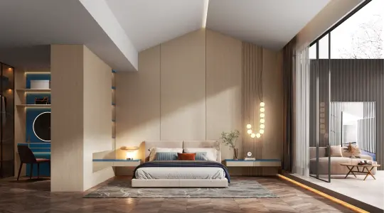 Matt Dark Grey Woodgrain Particleboard